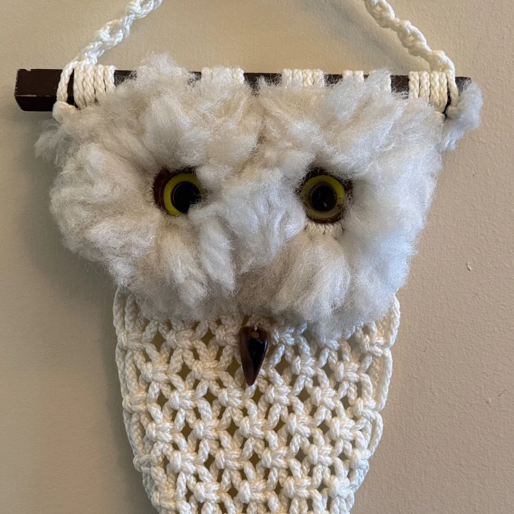 Macrame Owl Wall Hanging Boho Decor Handmade Fiber‎ Art